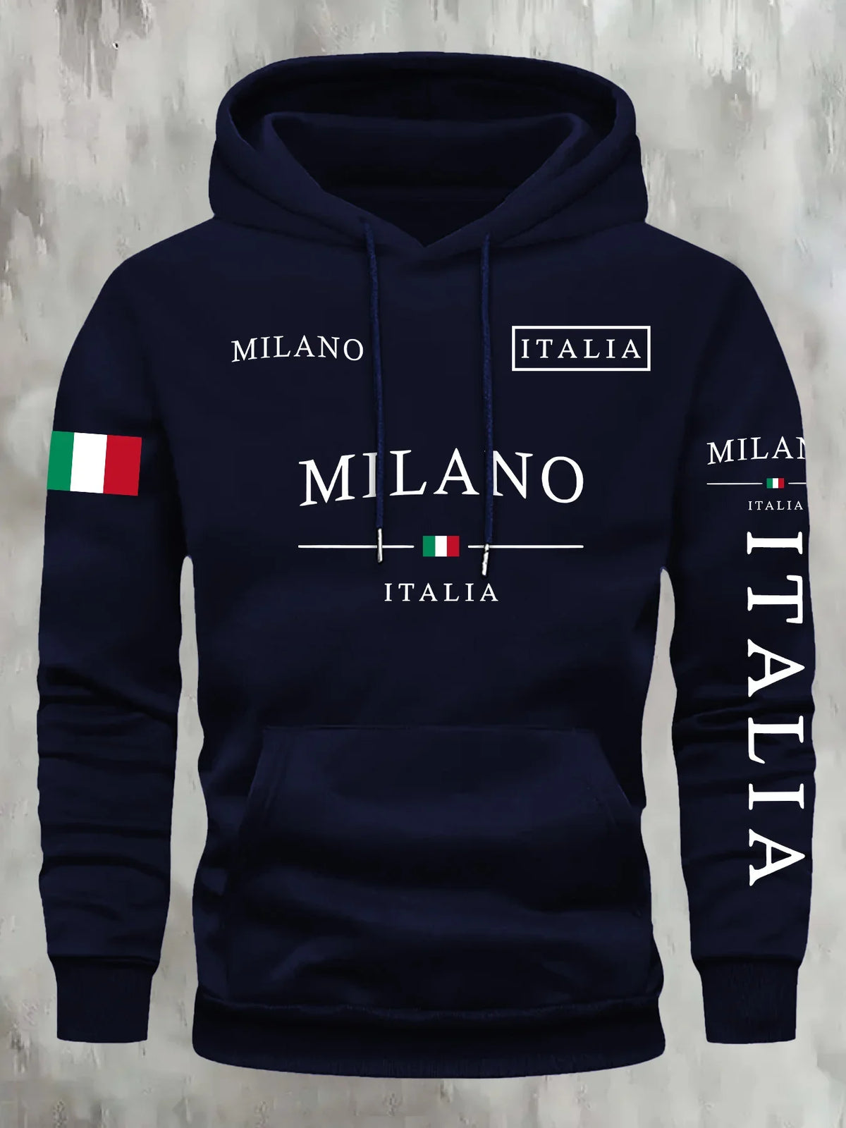 ITALIA MILANO Herren Damen Hoodie Outdoor Street Casual Sport Urlaub Trend Frühling Herbst Winter Paar Sweatshirt Top Kleidung