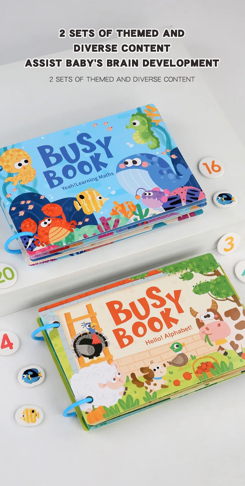 Neue Montessori-Szenenaufkleber für Kinder, DIY-Hand-on-Puzzle, wiederverwendbare Bücher, Cartoon-Lernkognitionsspielzeug für Kinder, Geschenk