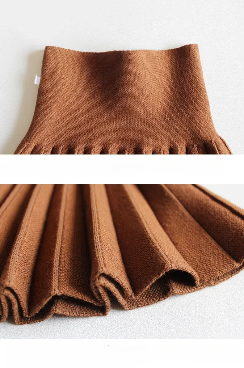 Kids Knit Tutu Pleated Skirt