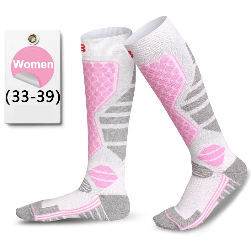 GTUBIKE 1 Paar warme Winter-Skistrümpfe, verdickende Wandersocken für Damen und Herren, Anti-Kälte-Skifahren, Outdoor-Sportstrümpfe, Schnee