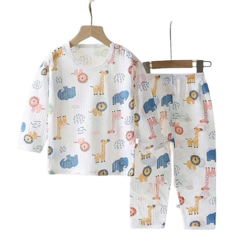 Baumwolle Kinder Kleidung Kinder Pyjama Sets Hause Nachtwäsche kinder Kleidung Junge Mädchen Herbst winter T-shirt Tops Hosen Anzüge