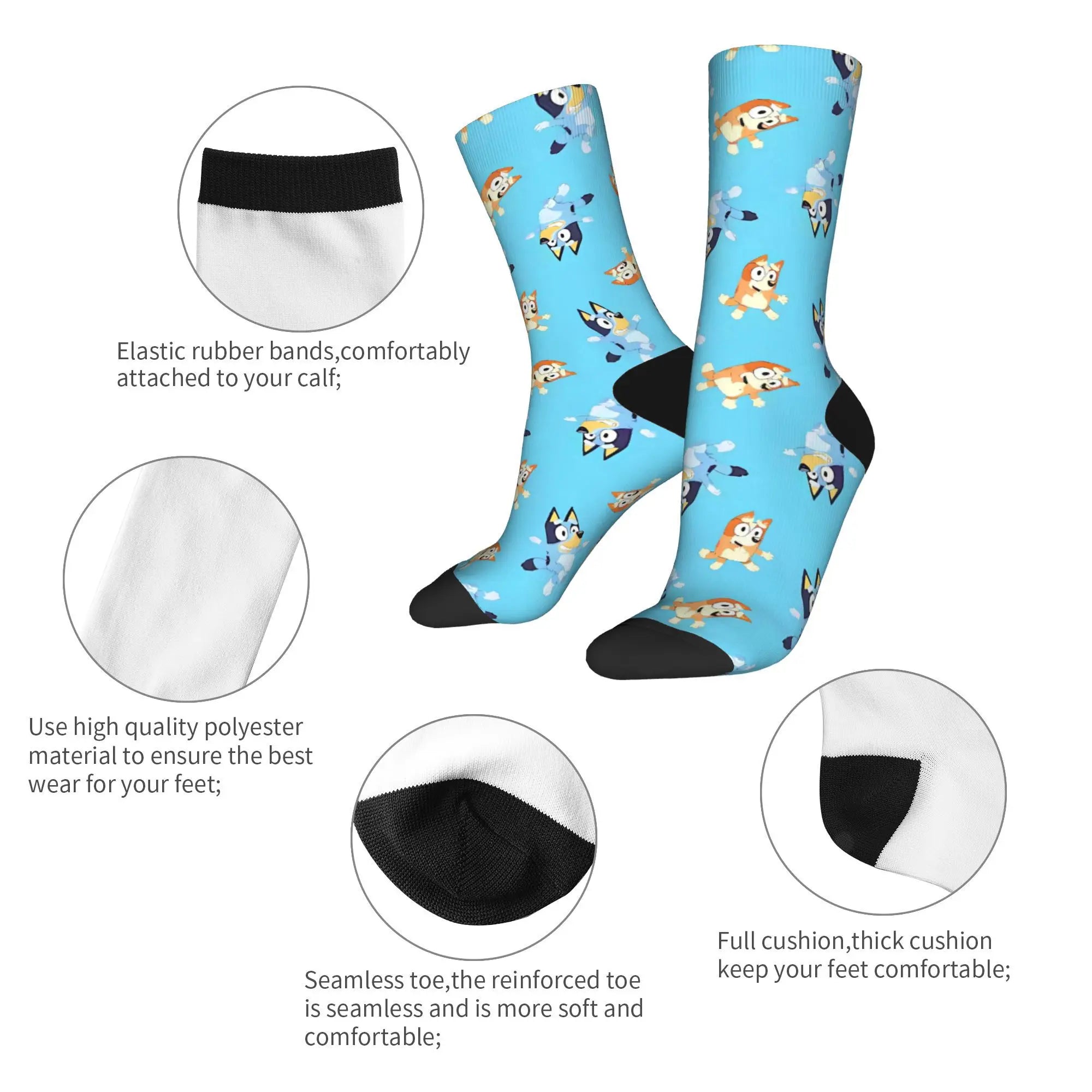Bluey & Bingo Pattern Socks
