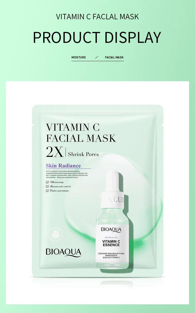 20 Stück/5 Stück Centella Collagen Gesichtsmaske VC Feuchtigkeitsspendende erfrischende Blattmasken Hyaluronsäure Gesichtsmaske Hautpflegeprodukte