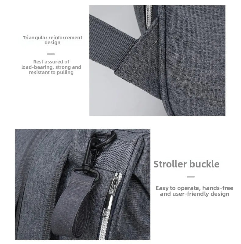 Mama Diaper Bags Baby Stroller Hanging Bag Mother Large Capacity Diaper Backpacks with Changing Mat Practical Baby Nursing Bags