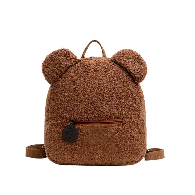 Kids Cute Bear Plush Backpack