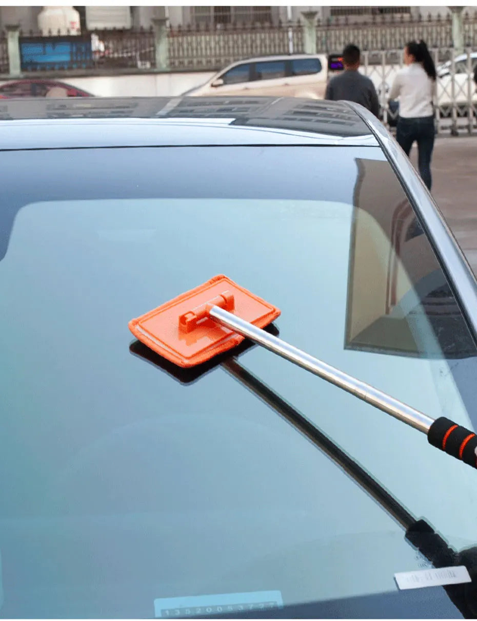SEAMETAL Car Windshield Demisting Brush with Telescopic Handle, Car and Household Glass Cleaning Brush, Dust Removal Tool