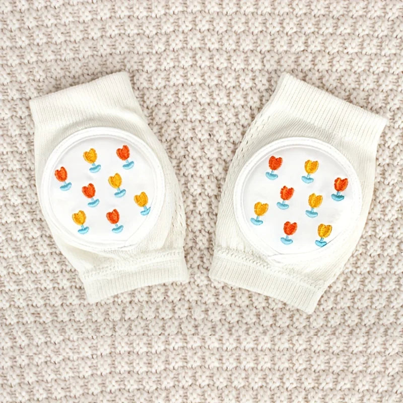Baby-Knieschützer, leichter Sommerstil, hilft beim Krabbeln lernen, Anti-Fall, gesticktes Mesh-Design, Krabbelschutzausrüstung, elastische Schwamm-Ellbogenschützer.