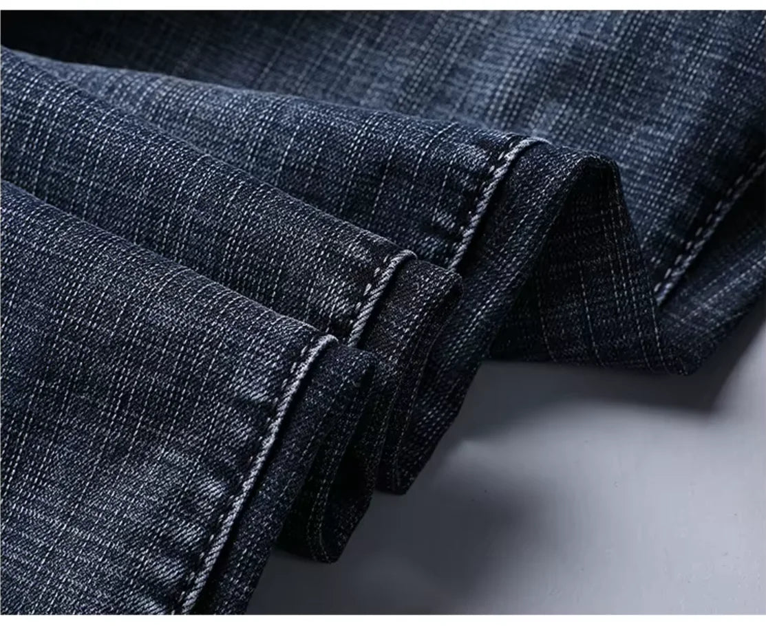 2026 Neue Business-Herrenjeans Lässige Gerade Stretch-Jeans Modische Klassische Blaue Schwarze Arbeits-Denim-Hose Herrenbekleidung