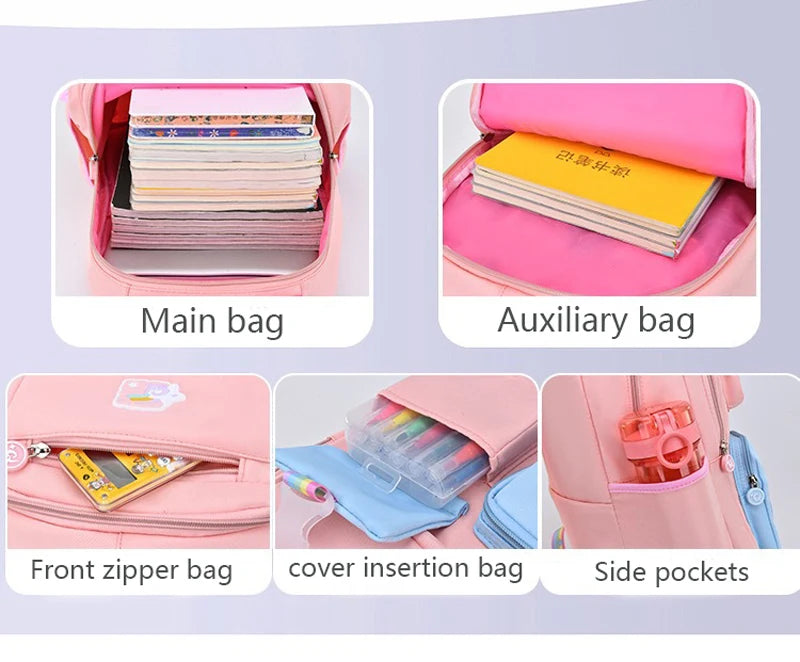 Girls Macaron School Backpack