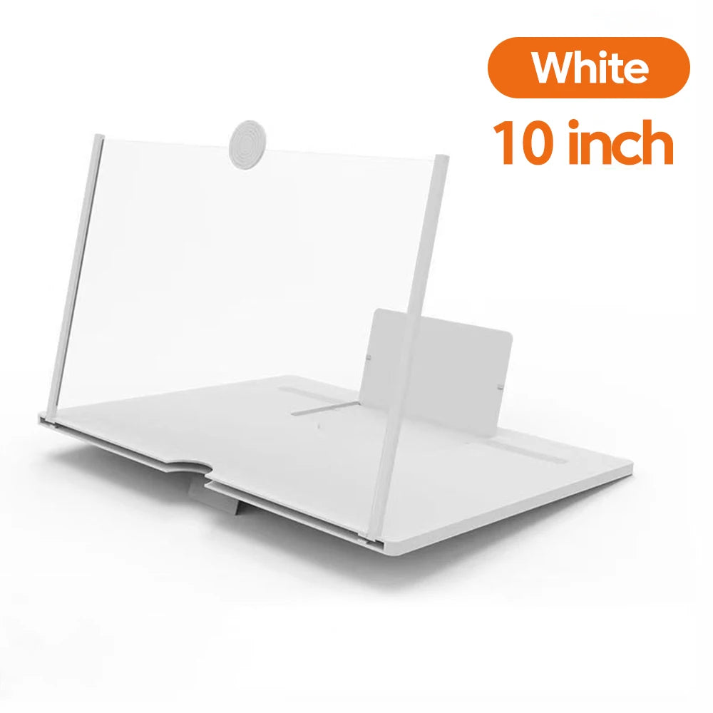 12/10 inch Phone Screen Magnifier Phone Holder Mobile Phone HD Portable Phone Screen Video Magnifier Stand Bracket