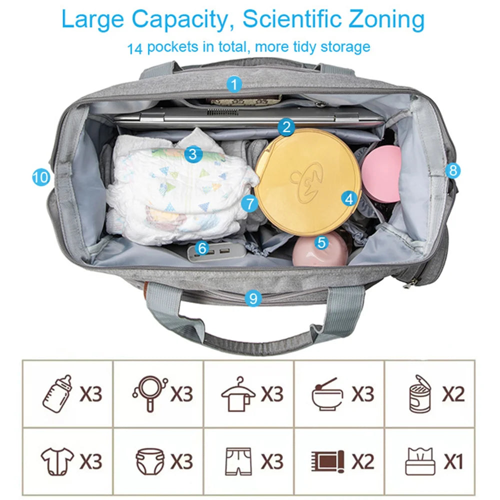 PANGDUBE Large Backpack for Mom and Dad, Baby Diaper Bags with Pacifier Pocket, Diaper Bag for Babies, Maternity Backpack for Mom