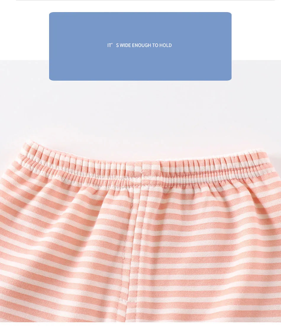 Warmes Baby-Kleidungsset mit Fleece-Futter für Kinder, Jungen und Mädchen, gestreifte Unterwäsche, Nachtwäsche-Set, ideal für Zuhause, Pyjamas, Herbst und Winter