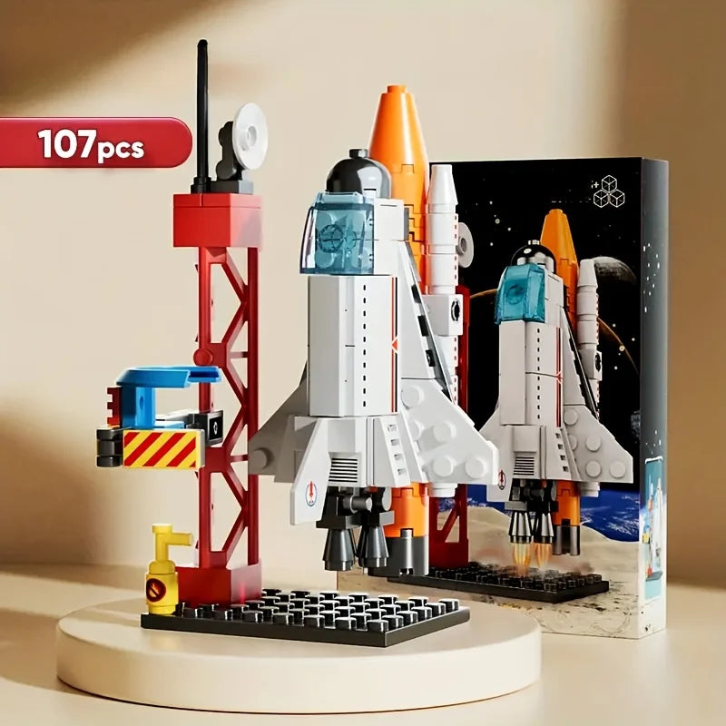 Weltraum-Raketen-Baukasten STEM Lehrreiches DIY-Puzzle 3D-Montagemodell Konstruktionsspielzeug für Kinder Jungen Mädchen Schulgeschenk