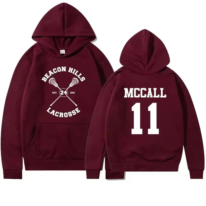 Teen Wolf Hoodie Beacon Hills Stilinski 24 Lahey McCall Pullover Tv Show Kapuzenpullover Hip Hop Hoodies Streetwear Top