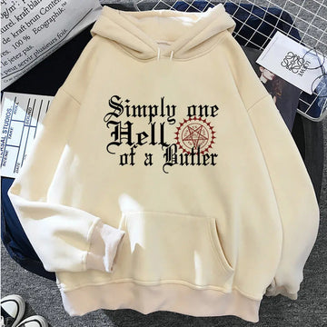 Black Butler Hoodie Kawaii Anime Pullover gemusterte Kleidung für Teenager elegante weibliche Sweatshirts Trainingsanzüge gemusterter Designer