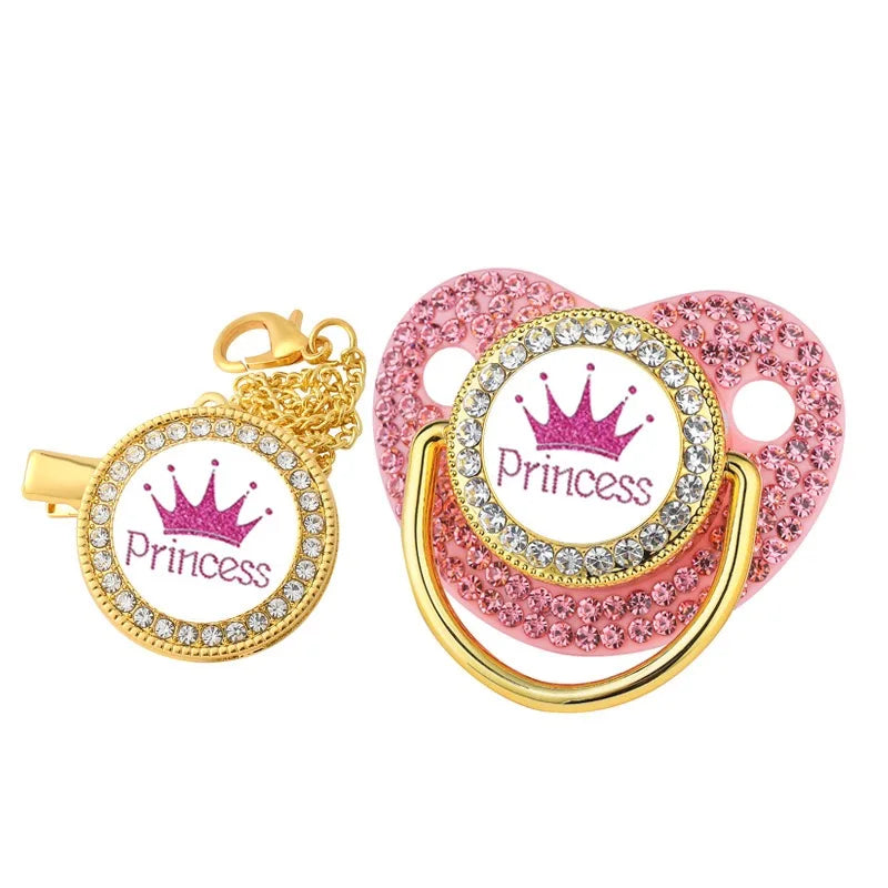 Krone Neugeborenen Schnuller Clip Kette Baby Schnuller Silikon BPA FREI Kleinkind Beißring Säugling Schnuller Nippel Baby Dusche Geschenk