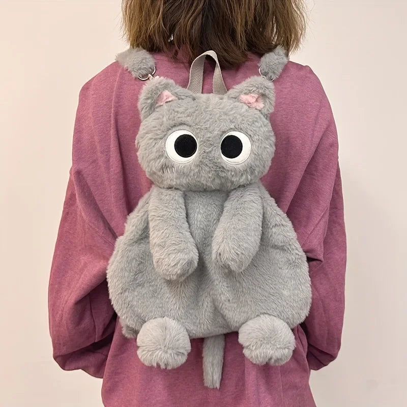 Plush Cat Shoulder Backpack