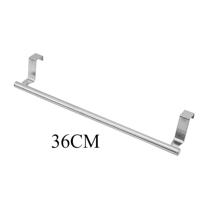Over-the-Door Towel Rack, Stainless Steel Towel Bar, Storage Organizer for Bathroom, Kitchen, Cabinet Door, Hanging Towel Holder