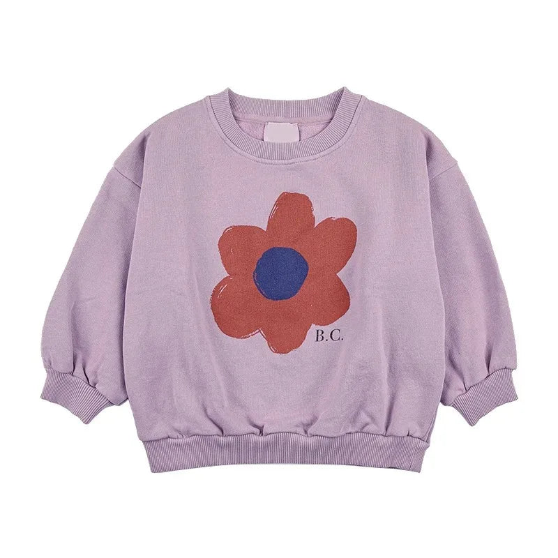Koreanische INS 2024 kinder Herbst Winter Lange Hülse O-ansatz Sweatshirt Nette Tops für Mädchen Und Jungen Baby Pullover Kinder Kleidung