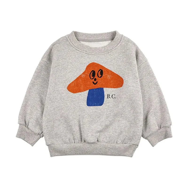 Koreanische INS 2024 kinder Herbst Winter Lange Hülse O-ansatz Sweatshirt Nette Tops für Mädchen Und Jungen Baby Pullover Kinder Kleidung