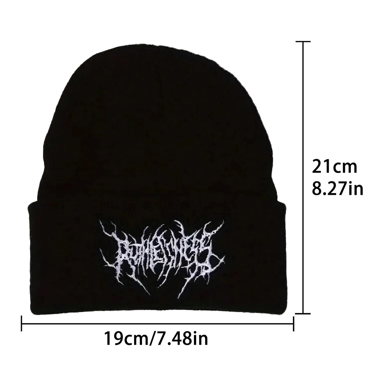 Warme Wintermützen für Damen und Herren, Gothic Street Punk Strickmützen, 100% Acryl, Modische Wärmende Skullies Beanies.