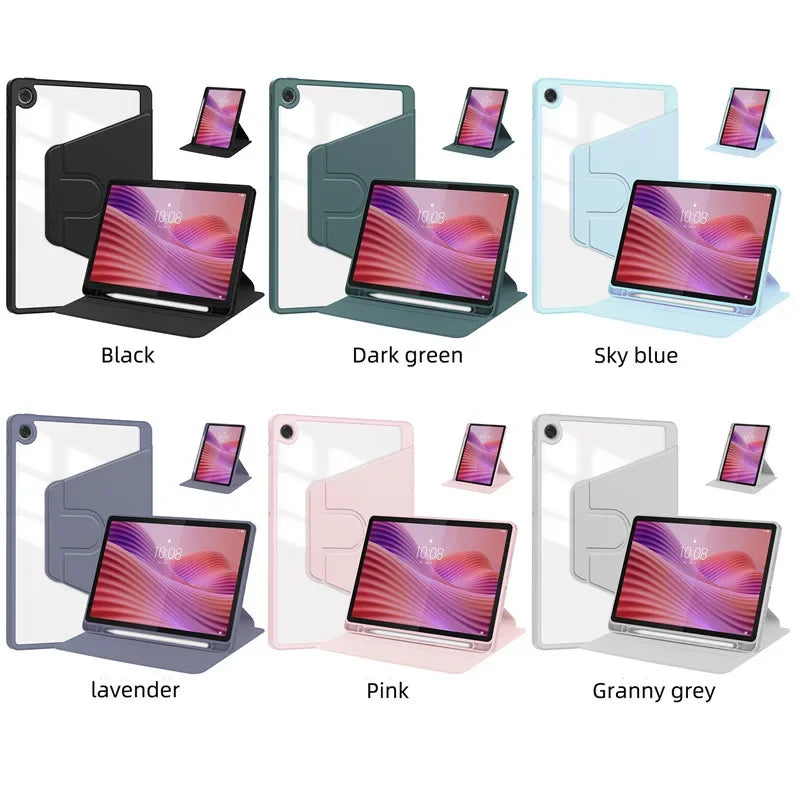 Für Lenovo Tab 10,1 2025 Fall TB311FU Acryl 360 Rotierenden Ständer Tablet Funda Lenovo Tab K10 2nd Gen TB311XU 10,1 zoll shell Kinder