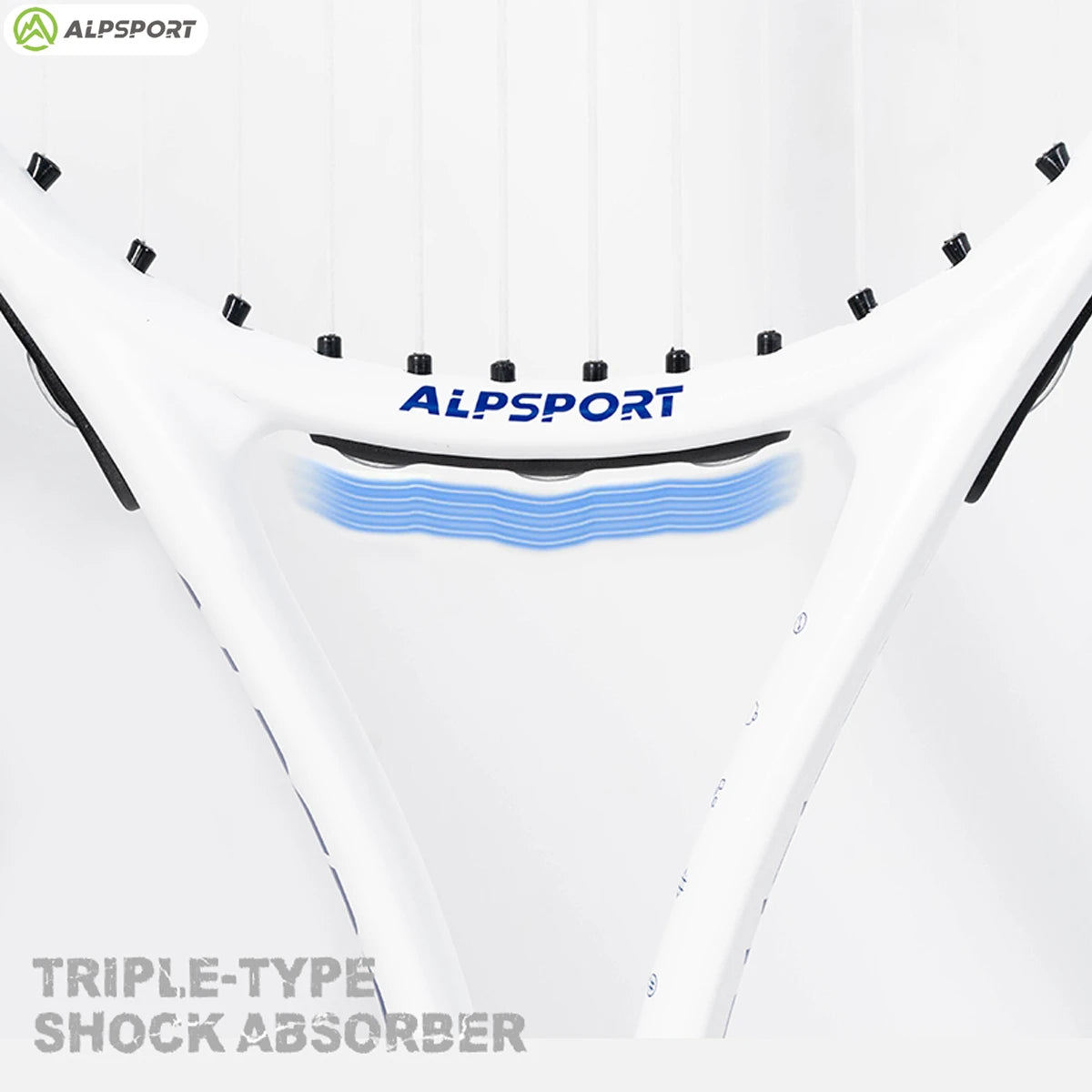 ALPSPORT T800 18K Professioneller Tennis-Schläger aus Carbonfaser – Leicht (280g) mit Tasche & Rutschfestem Gurt, Schneller Versand für Turniere