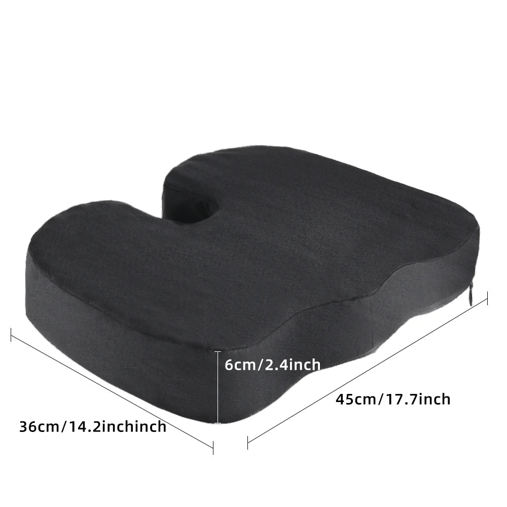 Bequemes, atmungsaktives Sitzkissen, U-förmiges Design, Wellenförmiges Schwamm-Massagekissen kann Gesäßdruck und Steißbeinschmerzen lindern.