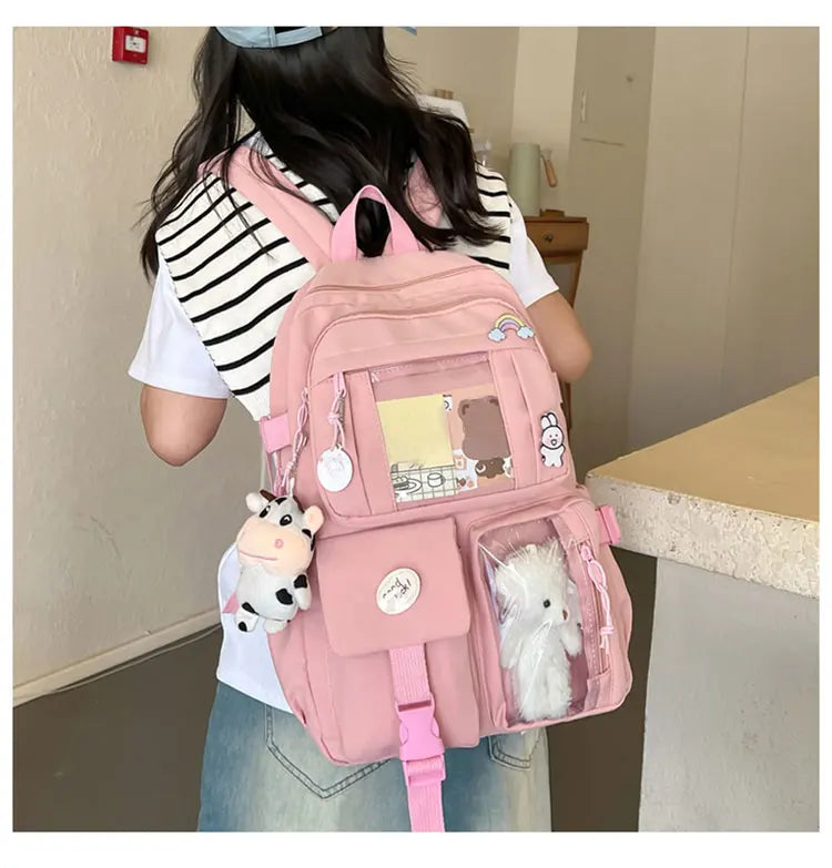 Cute Nylon Student Backpack