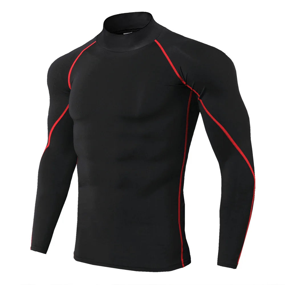 Männer Sport T-shirt Quick Dry Bodybuilding Lauf Shirt Langarm Kompression Top Gym T Shirt Männer Fitness Engen Rashgard