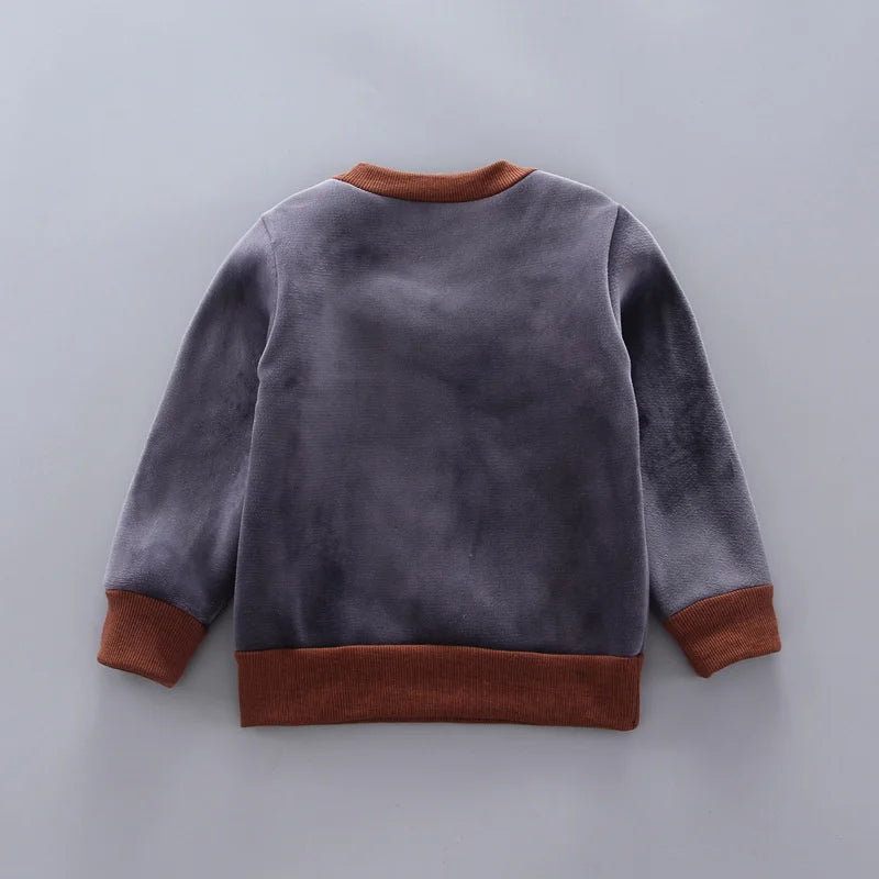 Winter-Baby-Kleidungssets, Herbst-Outfits für Jungen und Mädchen, dicke, warme Anzüge, Kapuzenpullover, Cartoon-Motiv, niedlicher Bär, dreiteilige Kinder-Outfits, 0–4 Jahre