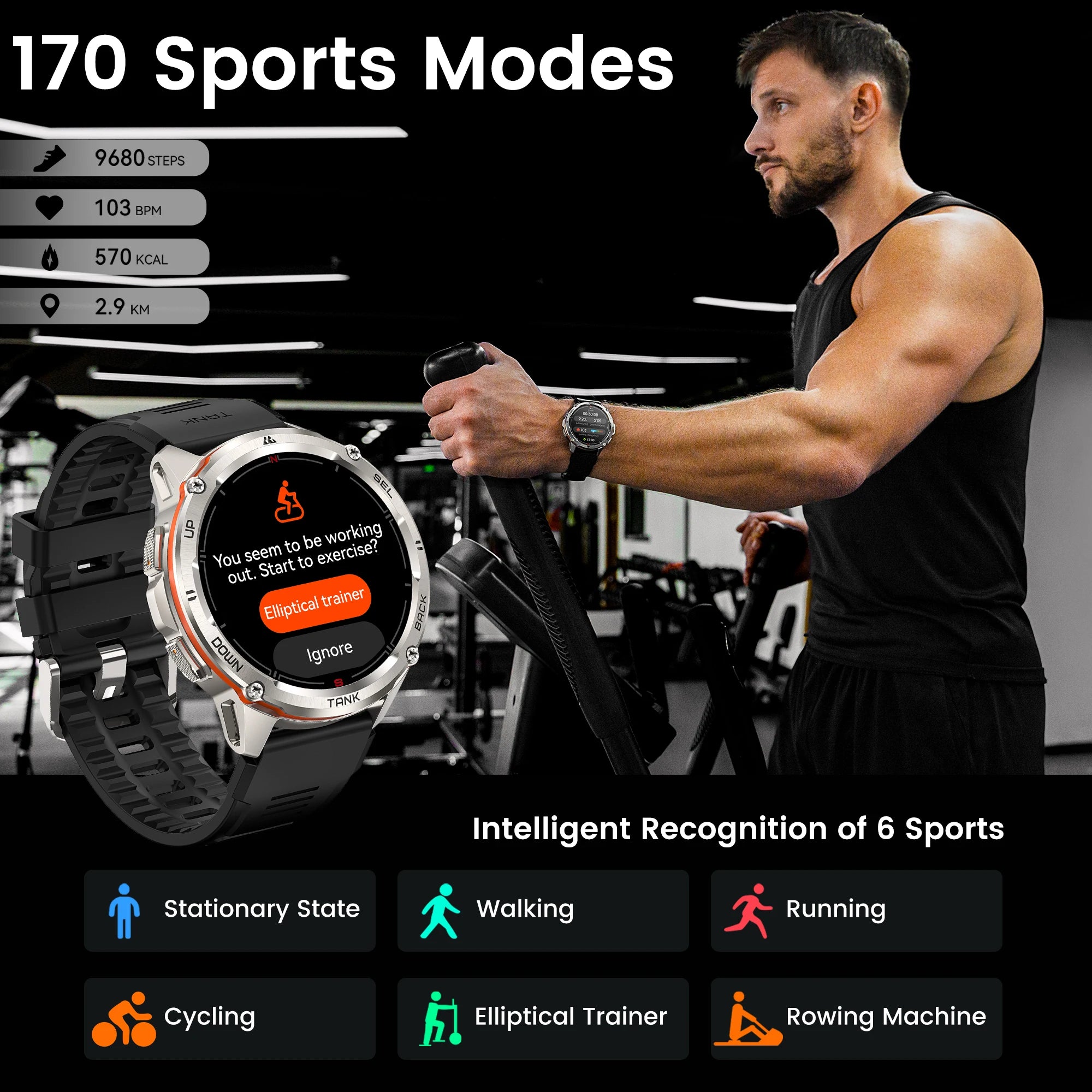 2025 KOSPET TANK T3 Ultra GPS Smart Uhr Für Männer Smartwatch Frauen 470 mAh Batterie Digitale Fitness AMOLED AOD Bluetooth uhren