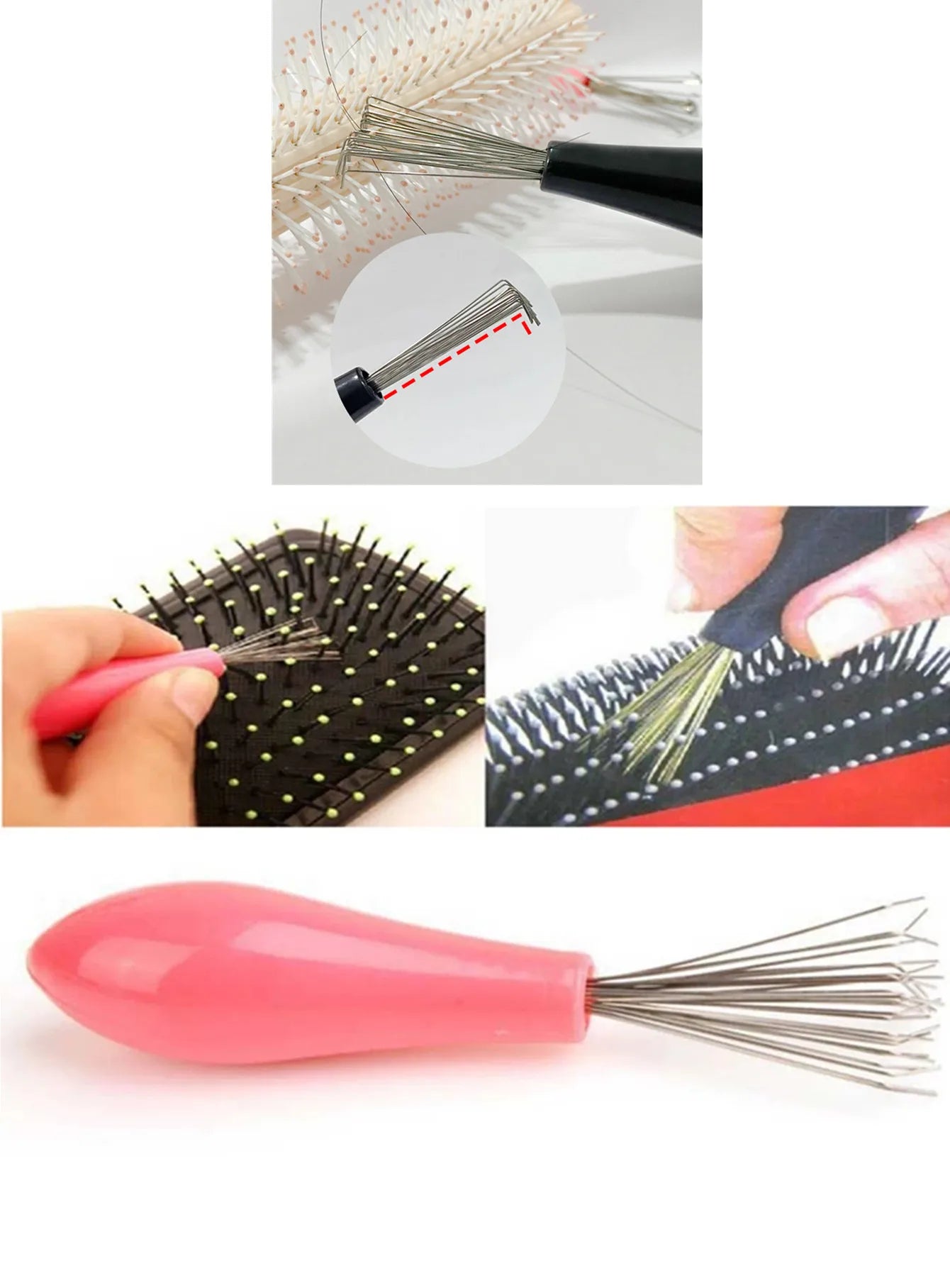 Kamm Haar Pinsel Reiniger Kunststoff Griff Reinigung Pinsel Entferner Eingebettet Schönheit Werkzeuge Reinigung Produkte Reinigungsmittel