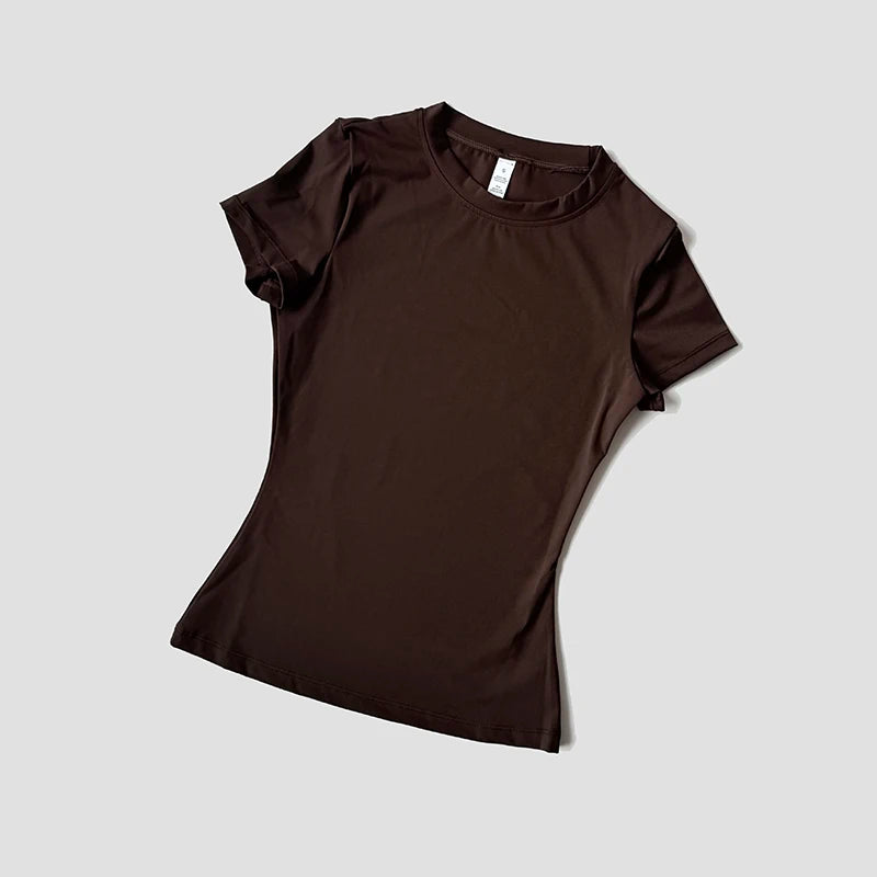 Frauen Yoga Top Nahtlose Sport T Shirts Fitness Kleidung Kurzarm Yoga Shirt Gym Top Laufen Active Wear