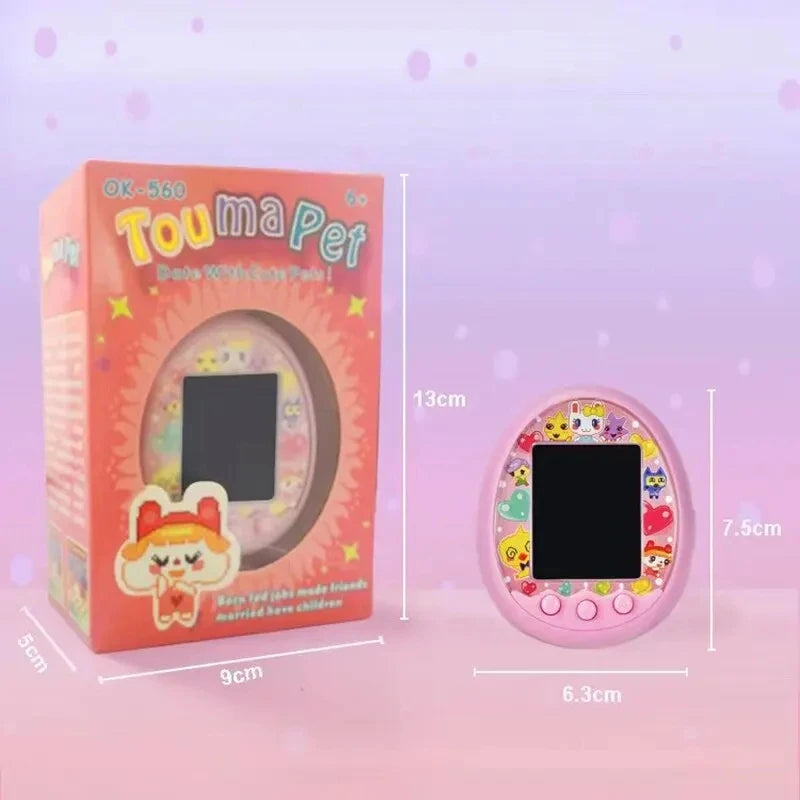 Tamagotchi Elektronisches virtuelles Haustier mit Farbbildschirm, Spieltasche, interaktives virtuelles Haustier, Dating-Spielmaschine, Kinderspiel, Spielzeug, Mädchen