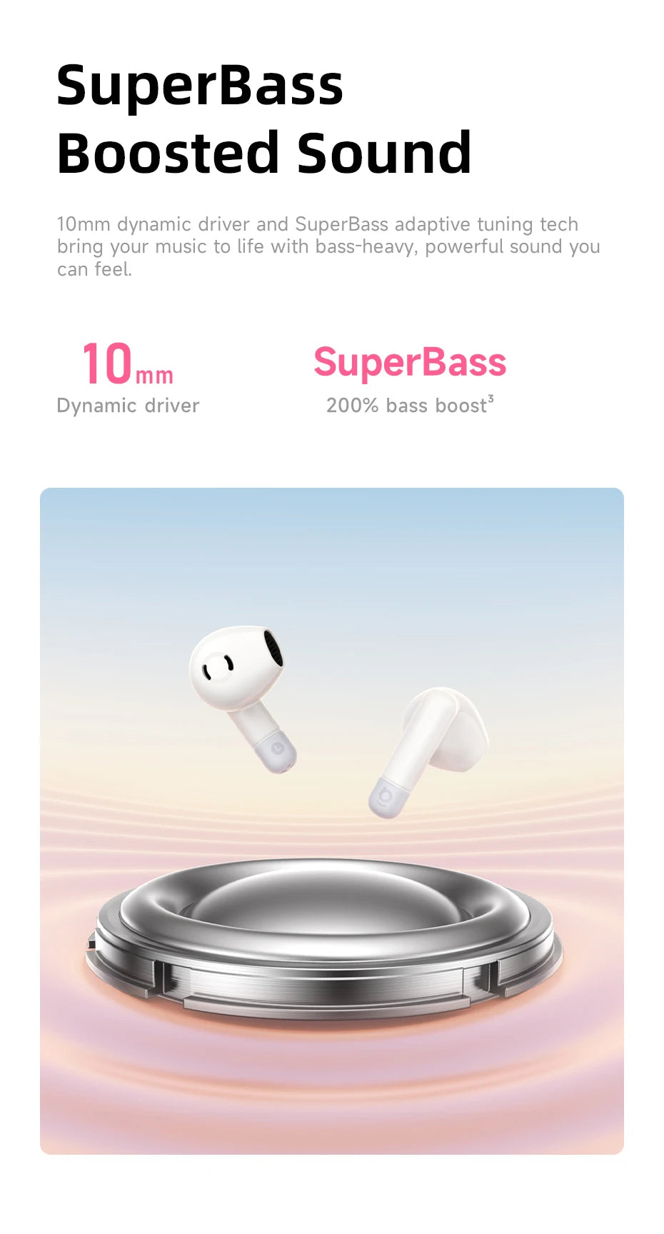 Baseus Bass BS2 Lite True Wireless Earbuds Bluetooth 6.0 Semi-In-Ear-Kopfhörer 2-Mikrofon AI ENC 40H Spielzeit IP55 SuperBass Ohrhörer