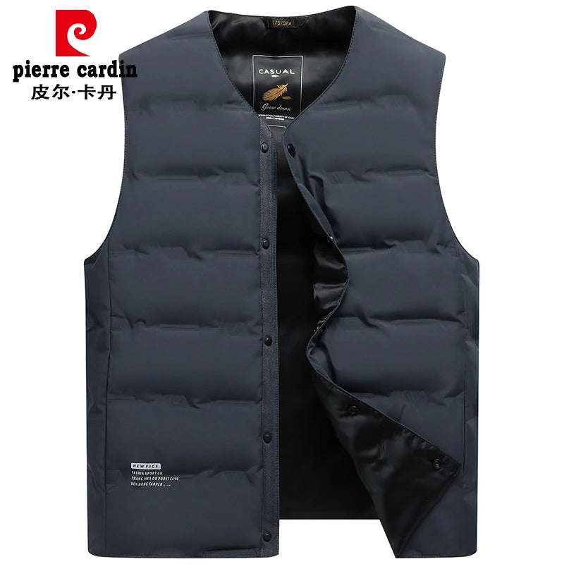 QYLVAWOY Herren Mittleren Alters Ältere Papas Herbst Winter Daunenweste Opa Gilet Dünner Stil Ärmellose Jacke LJ2105