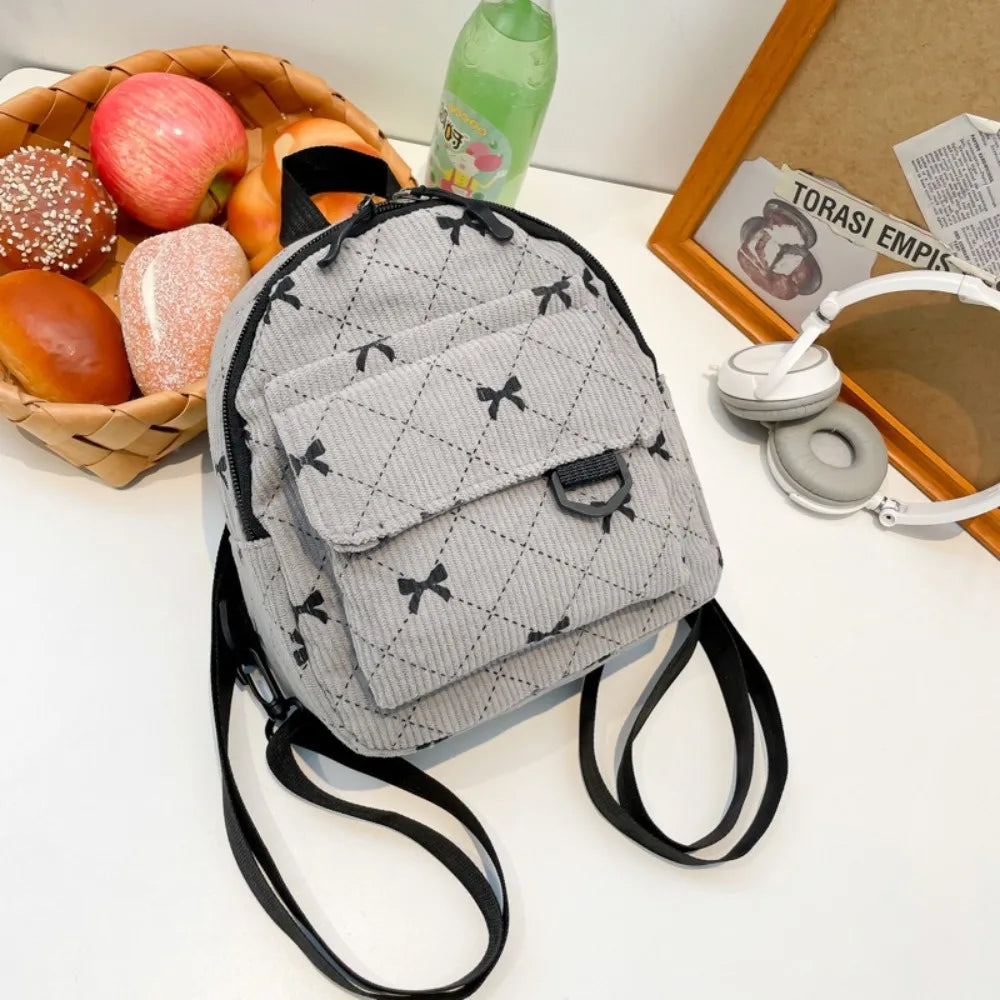 Mini Rucksack Süße Bowknot Gedruckt Schulter Tasche Reise Kosmetische Lagerung Tasche Koreanische Ins Student Bookbags Casual Rucksack