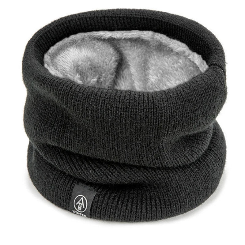 Mode Frauen gestrickte Schal solide Cashmer wie Winter Snood Schals Dame warm Wolle Pelz dick Unisex Männer Hals Schals Ring