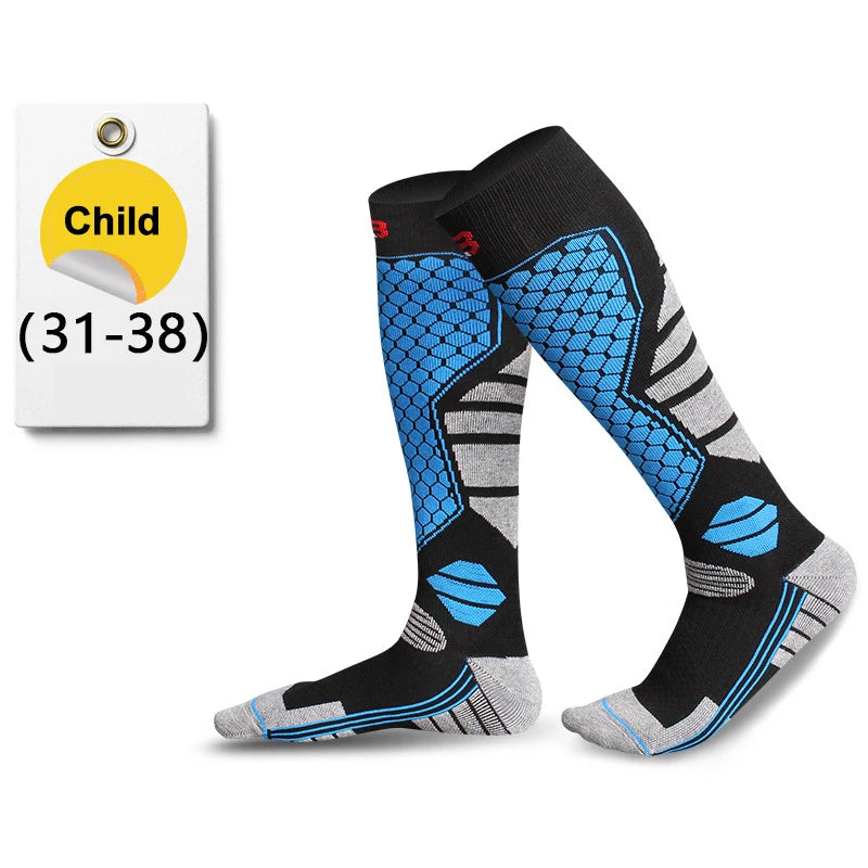 GTUBIKE 1 Paar warme Winter-Skistrümpfe, verdickende Wandersocken für Damen und Herren, Anti-Kälte-Skifahren, Outdoor-Sportstrümpfe, Schnee