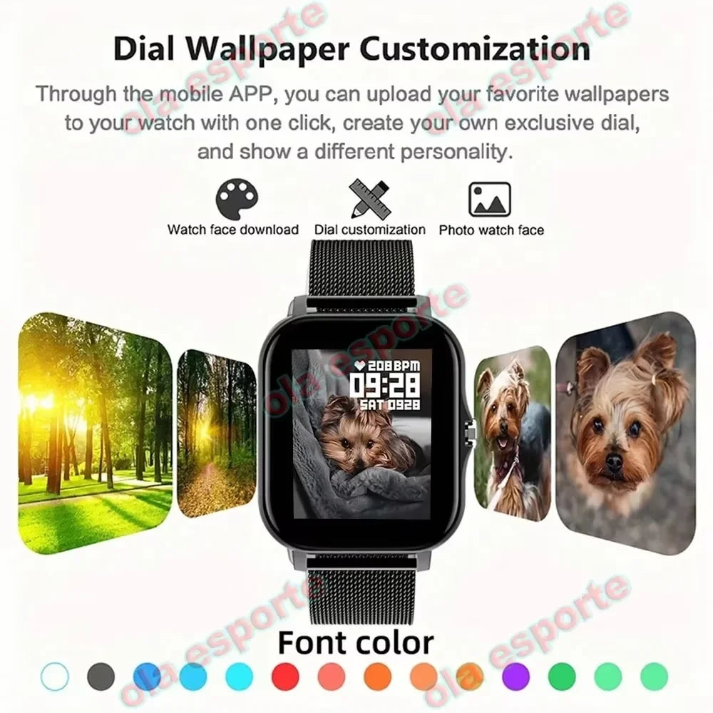 2026 Neue Multifunktionale Smartwatch für Männer & Frauen Bluetooth-Verbundenes Telefon Musik Fitness Sport Armband Schlafüberwachung Uhr HW12