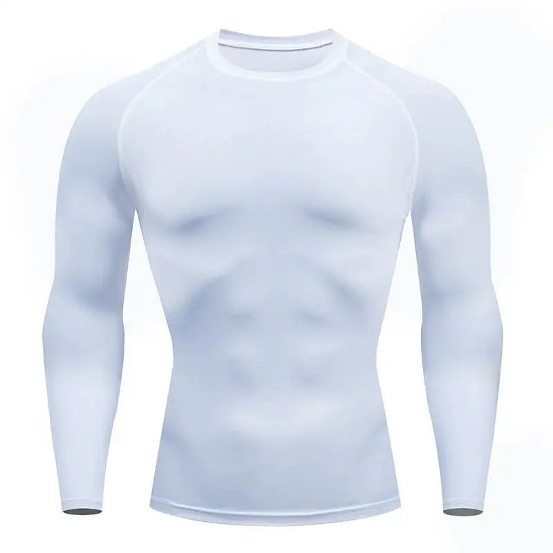 Kompressions-Laufshirt für Herren, schnell trocknend, langärmelig, Sportbekleidung für Herren, Fitness-T-Shirt, Training, Workout, Muskel-Top