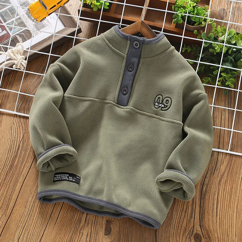 3-12 Jahre Teen Jungen Sweatshirt Herbst Winter Warme Fleece Top Kinder Trainingsanzug Mode Langarm Pullover Pullover Kind Kleidung