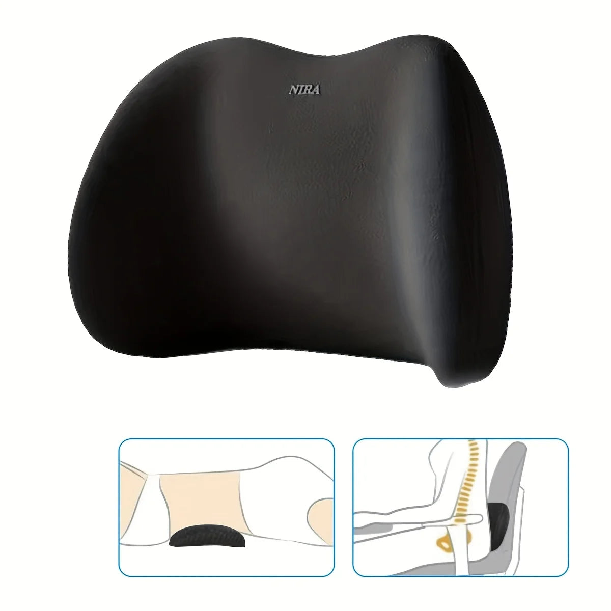 Büro-Lendenwirbelstützkissen, Schlaf-Lendenkissen, Büromöbel-Kissen, ergonomische, weiche, bequeme Memory-Baumwolle