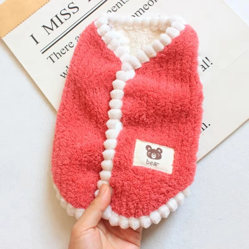 Warmer Wintermantel für Hunde, weiches Fleece, Haustierkleidung für kleine Hunde, Katzen, niedliche Welpenjacke, französische Bulldogge, Chihuahua, Yorkies-Kostüm