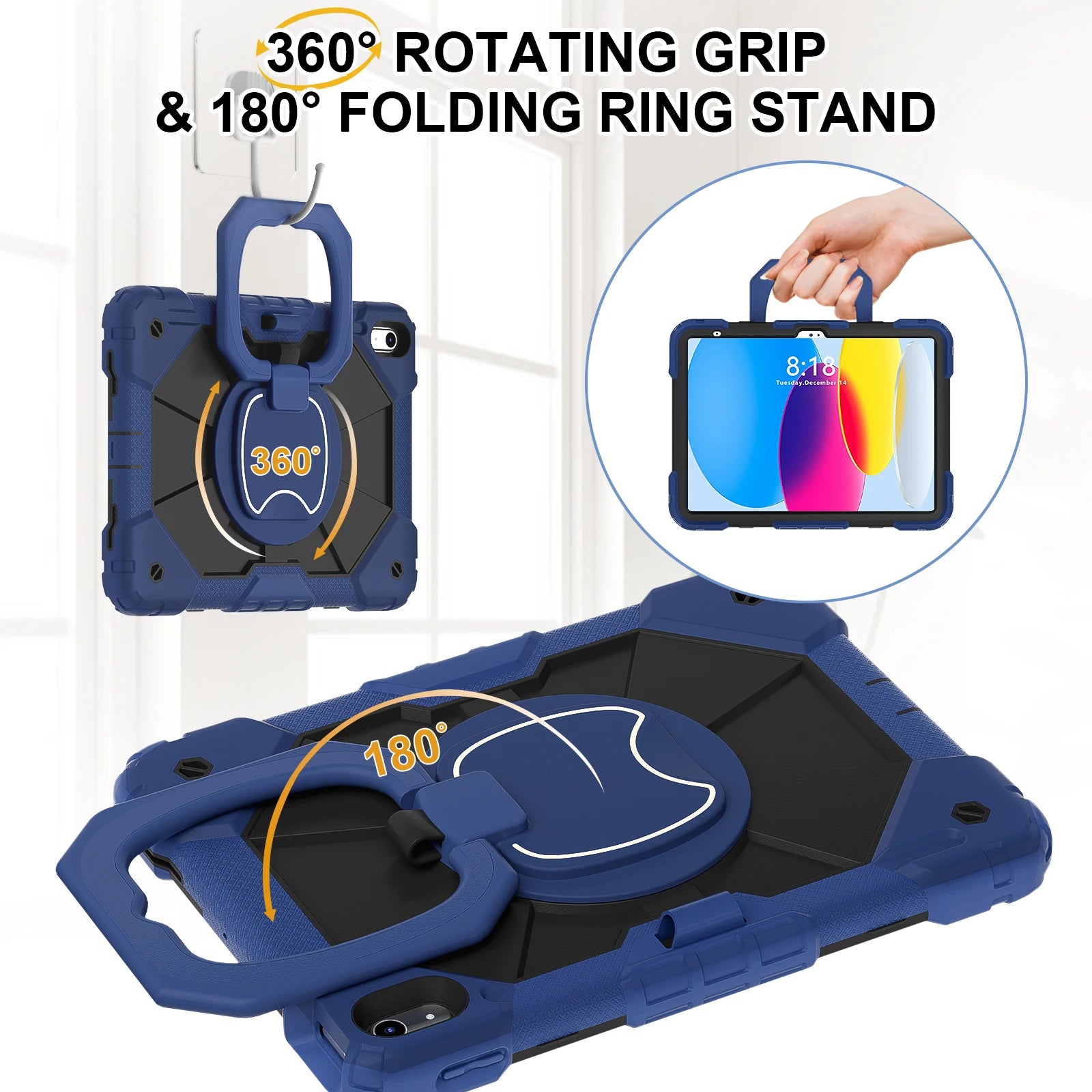 Robuste Armor-Kinderhülle für iPad 10. Generation Air 5 4 10.9 Air 11 2025 13 2024 10.2 8. 9. Generation 9.7 Tablet-Ständer Stoßfeste Schutzhülle