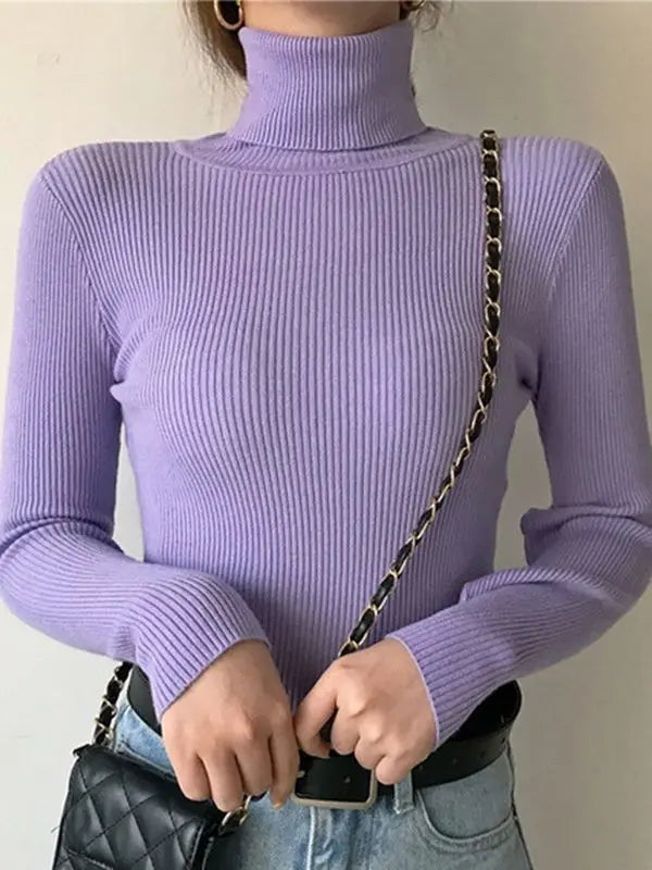 Heliar Damen-Herbstpullover mit Rollkragen, gestrickte, weiche Pullover, Kaschmirpullover, einfache, weiche Pullover für Damen, 2026, Herbst und Winter