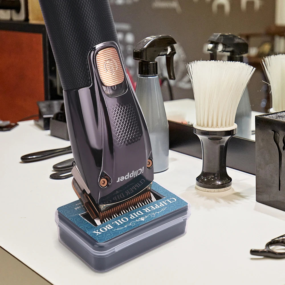 Lubricant Clipper Oil Box For Hair Blade Oil Blade Rust Prevention Protection Repair Electric Push Barbershop Oil Storage Box