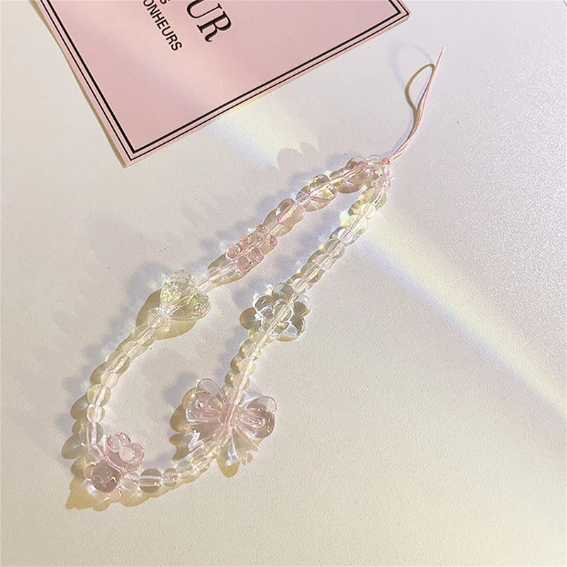 Pink Bear Phone Strap Charm
