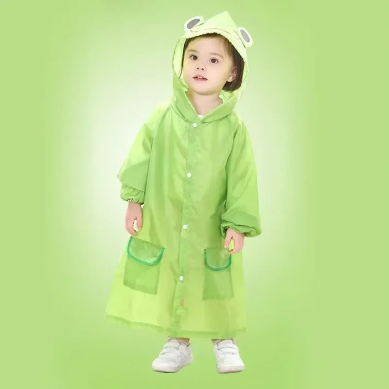 Kids Cartoon Animal Raincoat